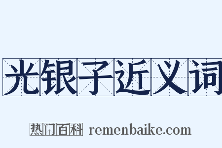 光银子近义词是什么意思的图片